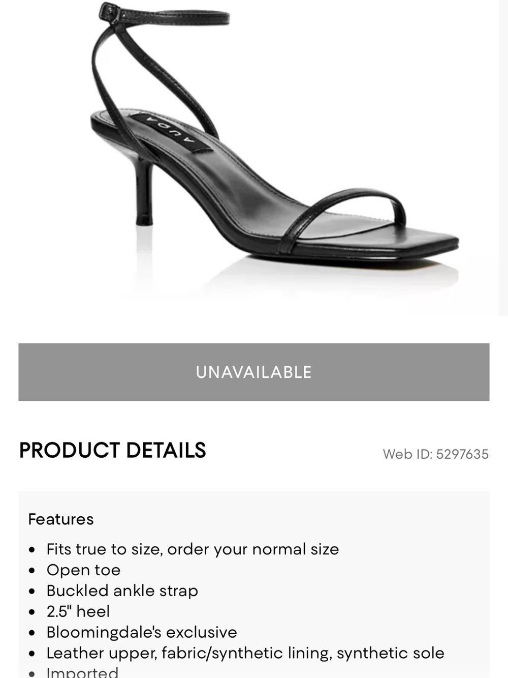 Aqua Black Strappy Ankle‑Tie Stiletto Sandal